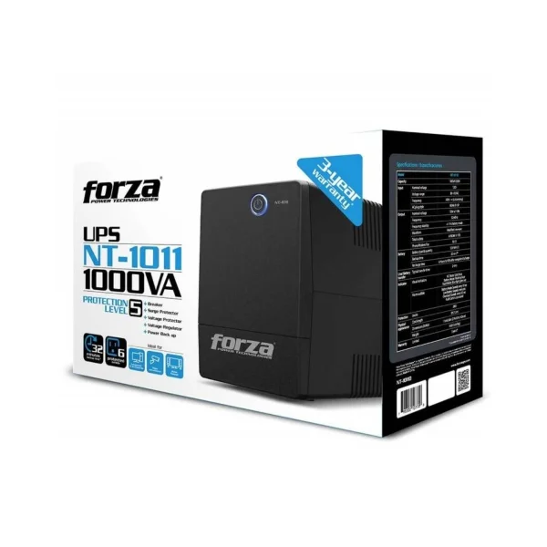 [NT-1011D] UPS Forza NT-1011D | 1000VA / 500W | 6 Tomas | Regulador de Voltaje